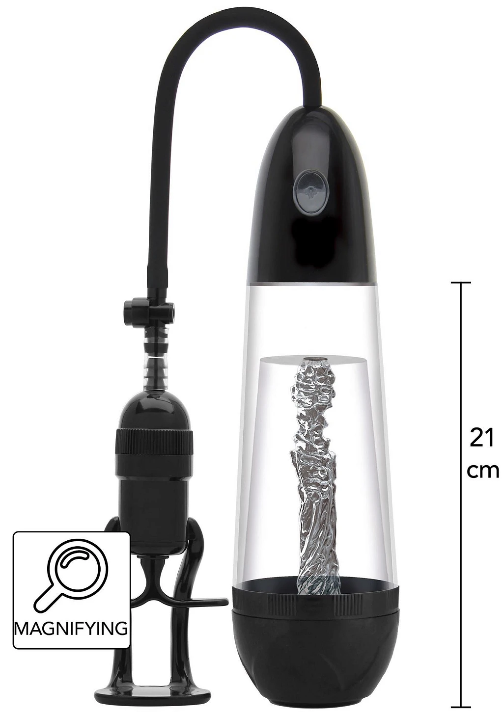Pompka próżniowa Magnifying Sleeve - TPE czarna — zdjęcie 9