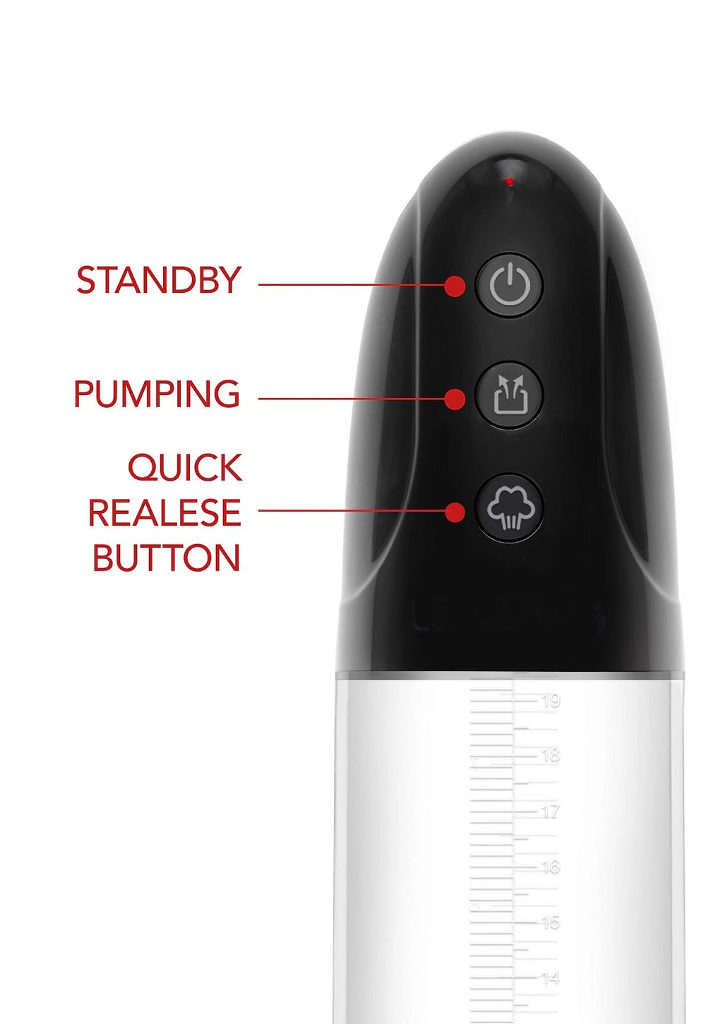 Pompka próżniowa Auto Pump Black - silikon — zdjęcie 4