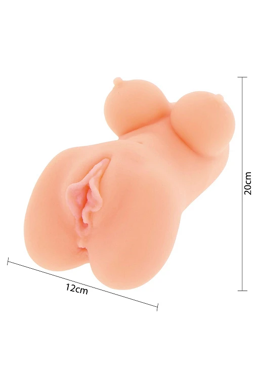 Masturbator tors z piersiami – podwójny kanał, jasny odcień — zdjęcie 6