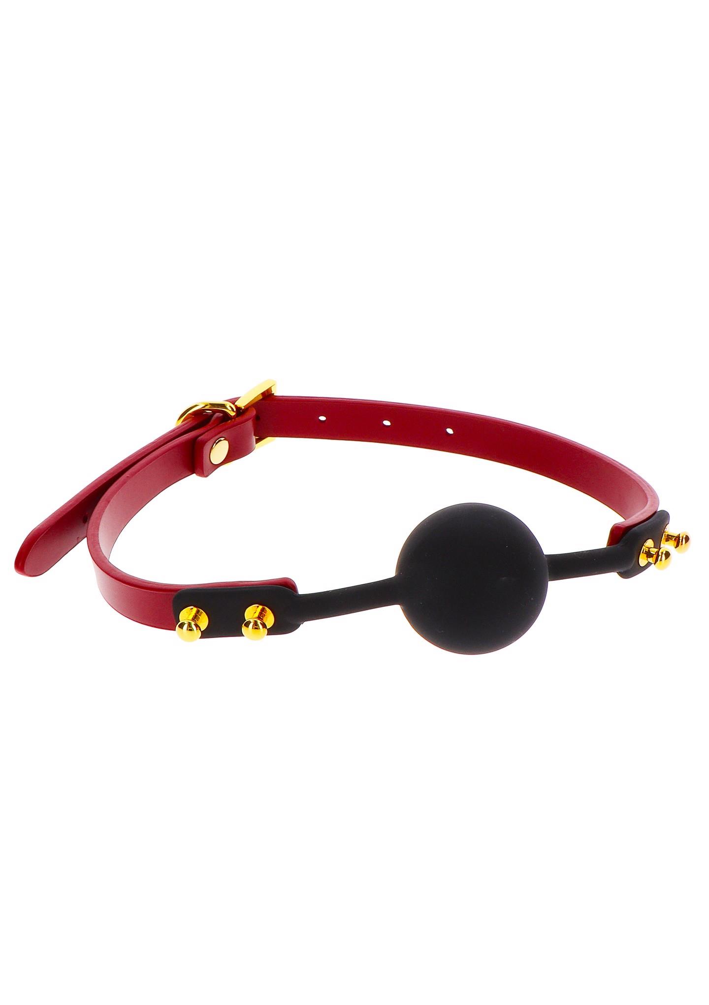 Knebel z kulką Silicone Ball Gag – czerwony, 4 cm — zdjęcie 1