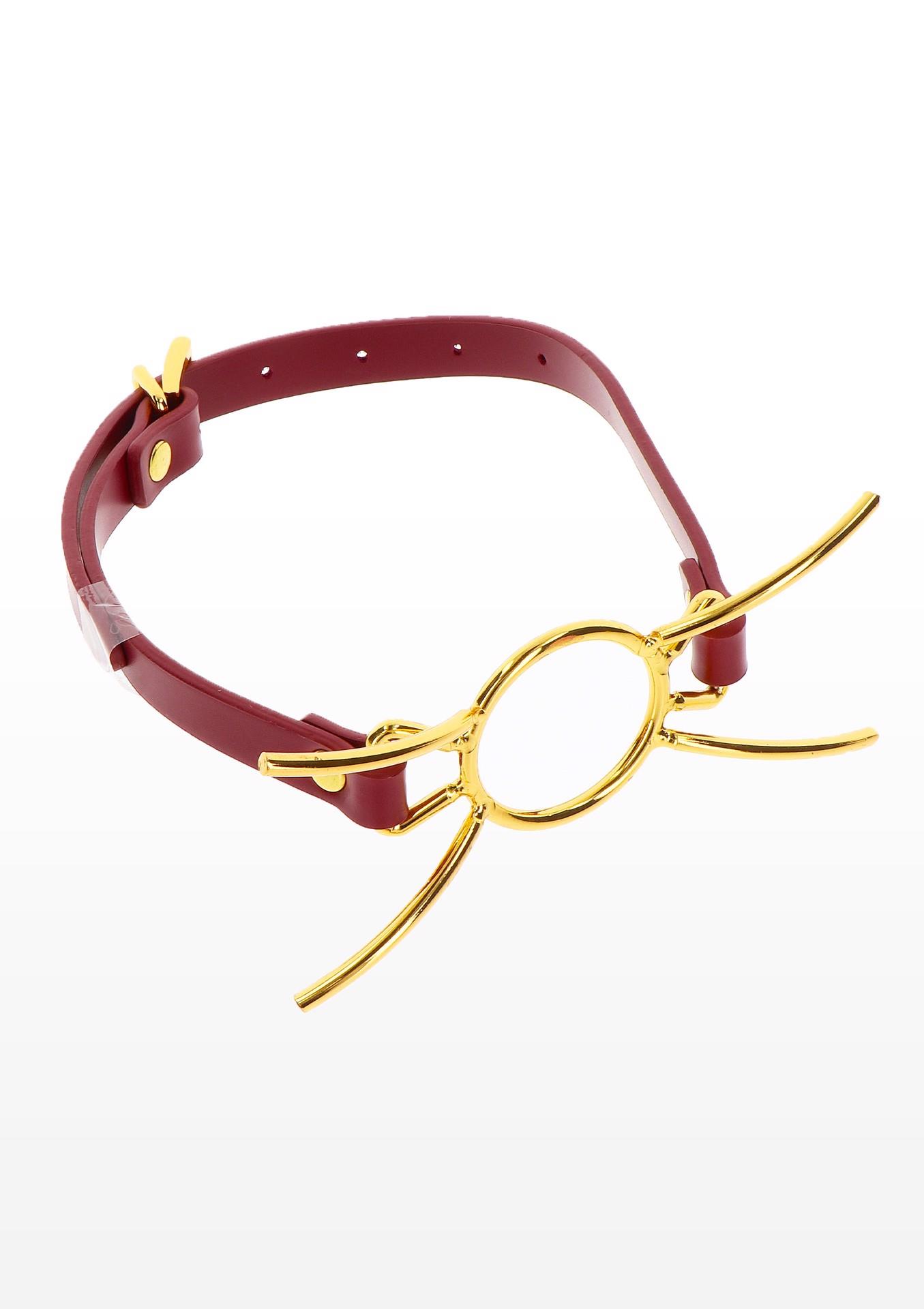 Knebel typu spider gag – czerwony, pierścień 4,5 cm — zdjęcie 3