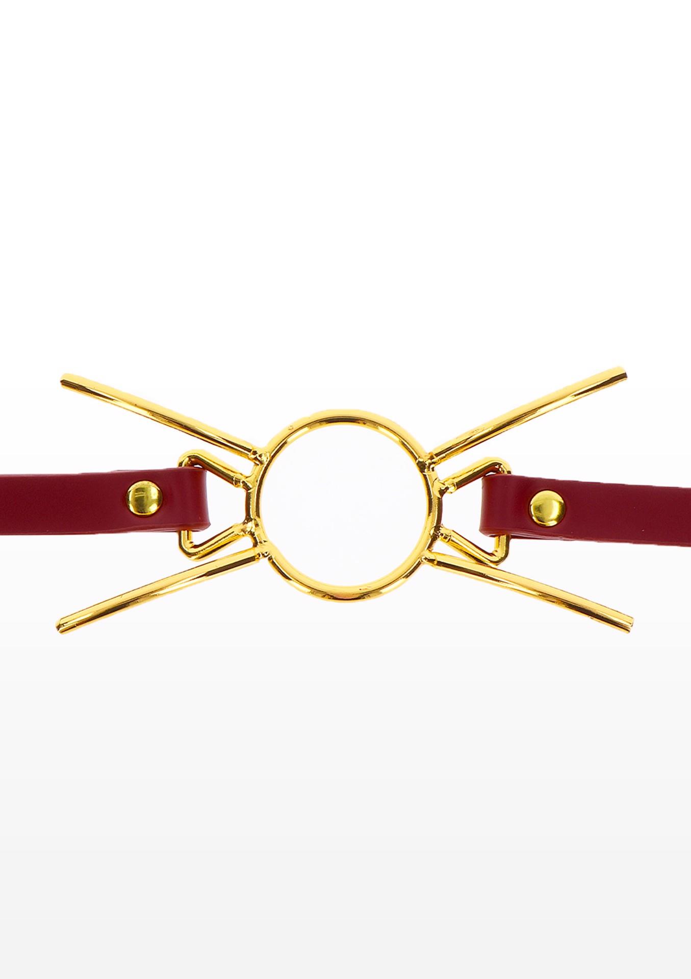 Knebel typu spider gag – czerwony, pierścień 4,5 cm — zdjęcie 4