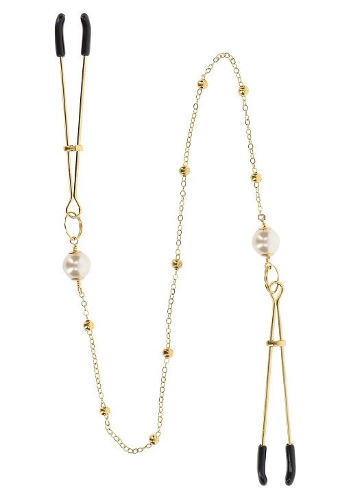 Zaciski na sutki Tweezers Pearl & Deluxe Chain – złote — zdjęcie 3