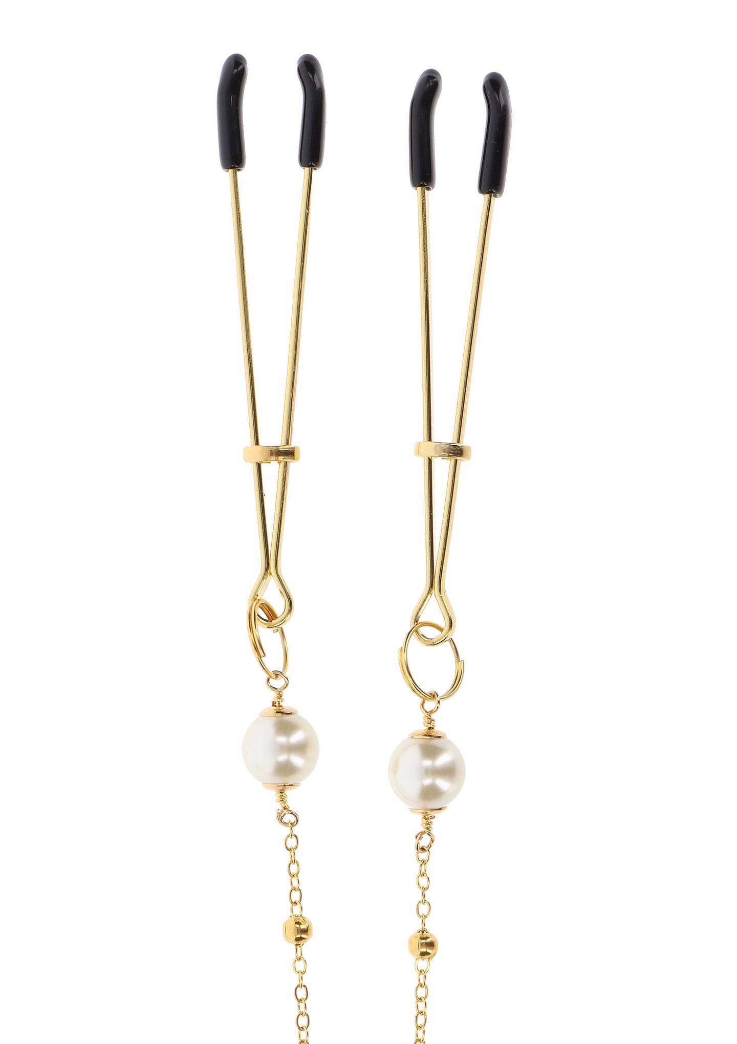 Zaciski na sutki Tweezers Pearl & Deluxe Chain – złote — zdjęcie 4