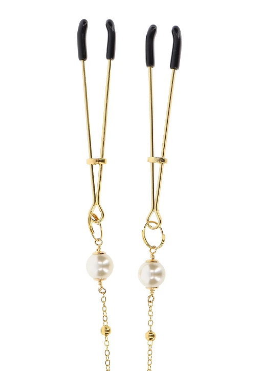 Zaciski na sutki Tweezers Pearl & Deluxe Chain – złote — zdjęcie 4