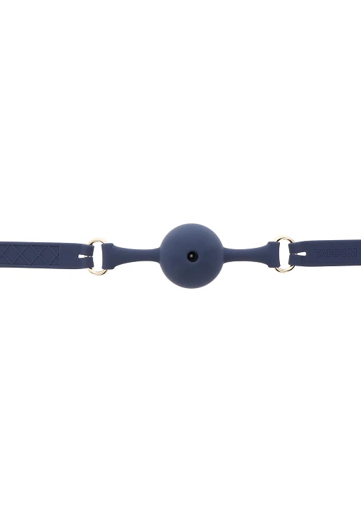 Knebel kulkowy Silicone Mouth Gag – niebieski, oddychająca kulka — zdjęcie 4