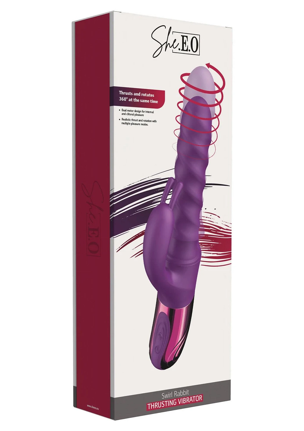 Wibrator króliczek Swirl Rabbit – pchający i obrotowy — zdjęcie 5