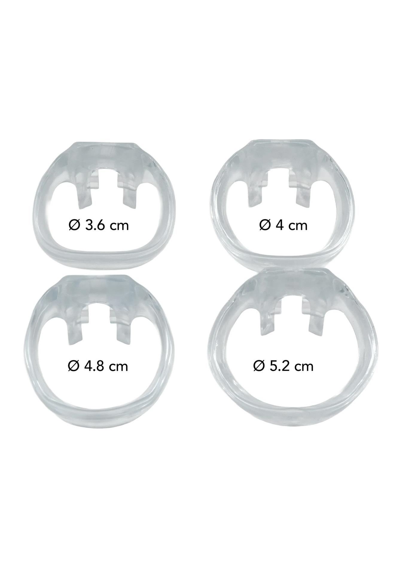 Klatka na penisa Clear Control Long – akryl, 10 cm — zdjęcie 4
