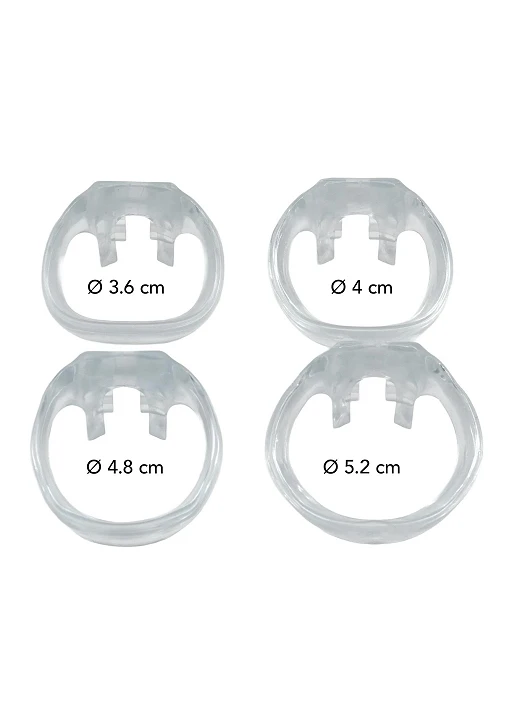 Klatka na penisa Clear Control Long – akryl, 10 cm — zdjęcie 4