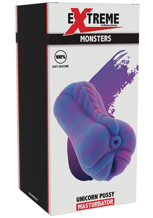Masturbator Unicorn - dwa wejścia, miękki silikon — zdjęcie 4