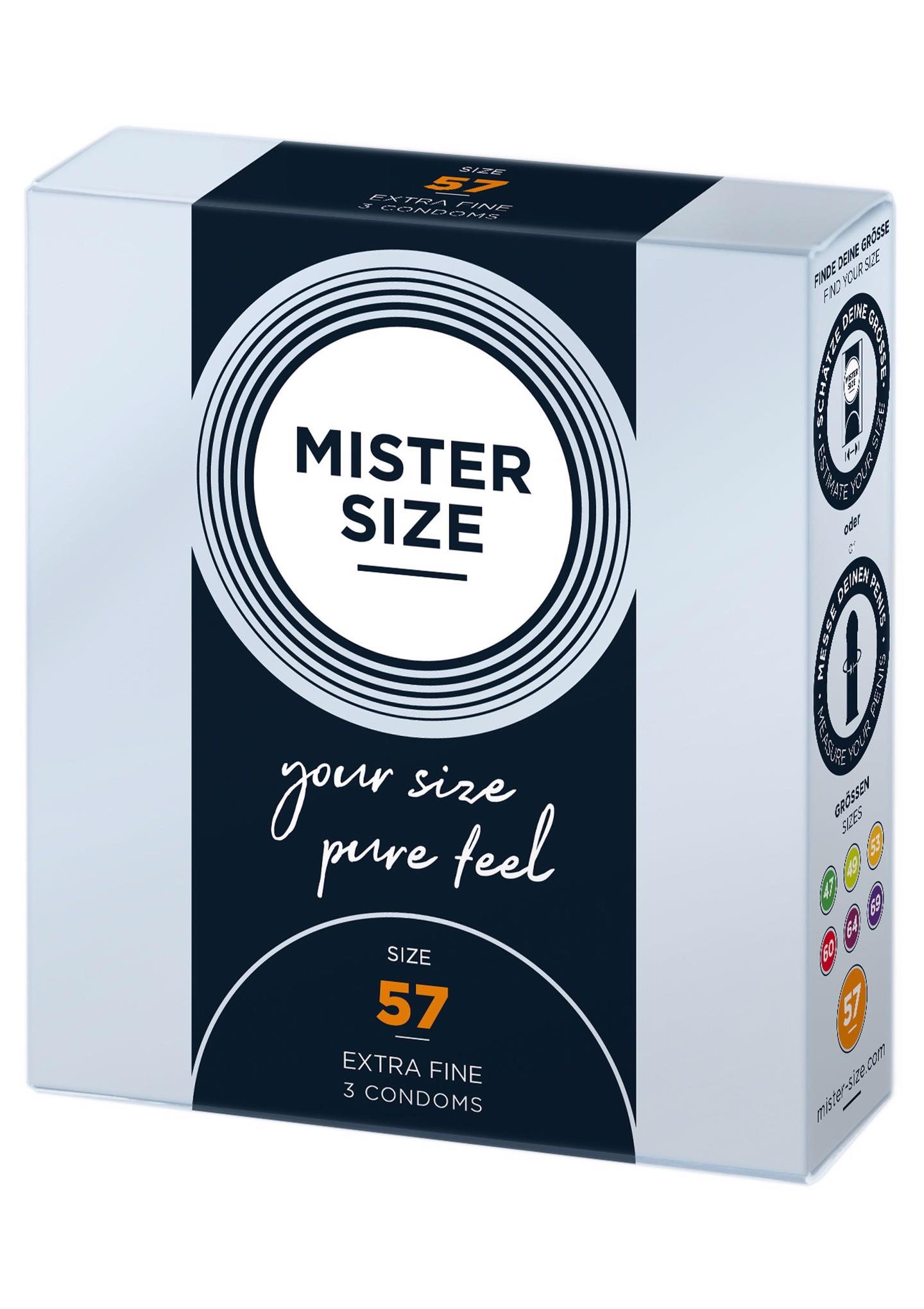 Prezerwatywy Mister Size 57 mm – cienkie 0,05 mm, 3 szt. — zdjęcie 1