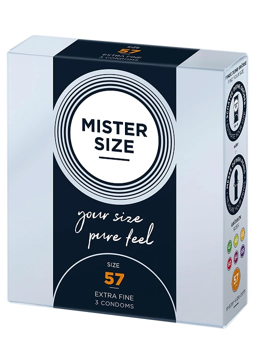 Prezerwatywy Mister Size 57 mm – cienkie 0,05 mm, 3 szt.