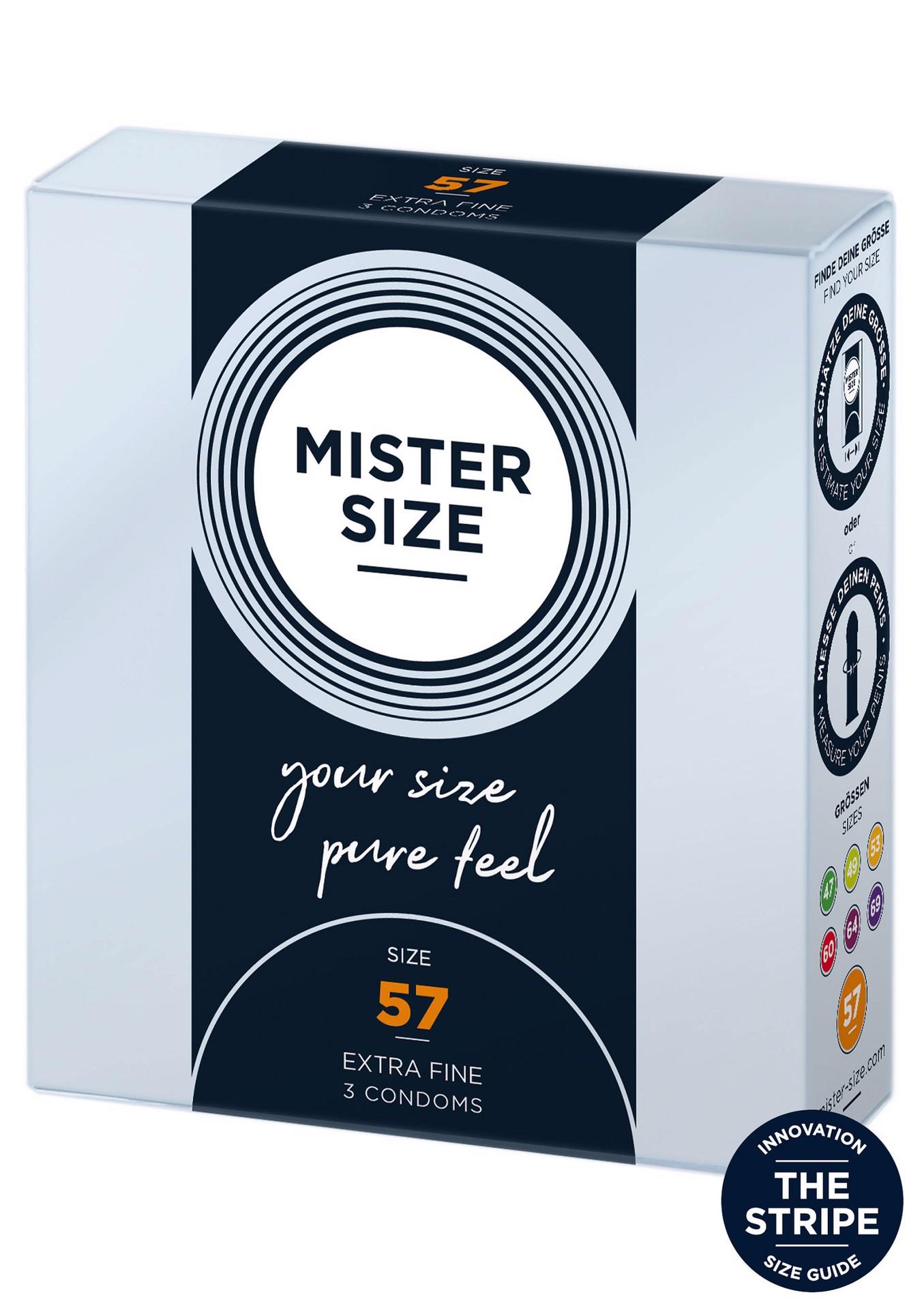 Prezerwatywy Mister Size 57 mm – cienkie 0,05 mm, 3 szt. — zdjęcie 2