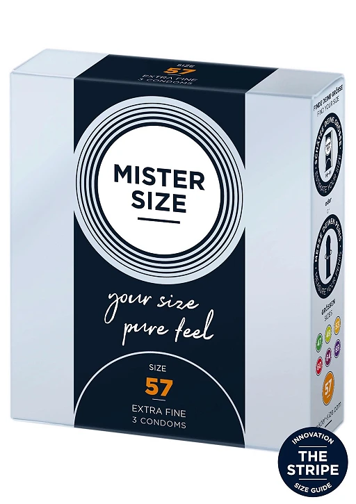 Prezerwatywy Mister Size 57 mm – cienkie 0,05 mm, 3 szt. — zdjęcie 2