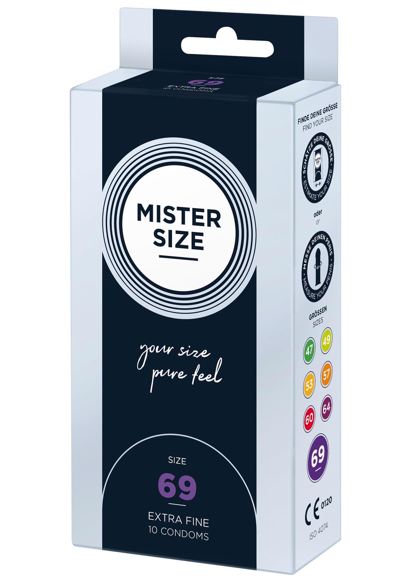 Prezerwatywy Mister Size 69 mm – cienkie 0,06 mm, 10 szt. — zdjęcie 1