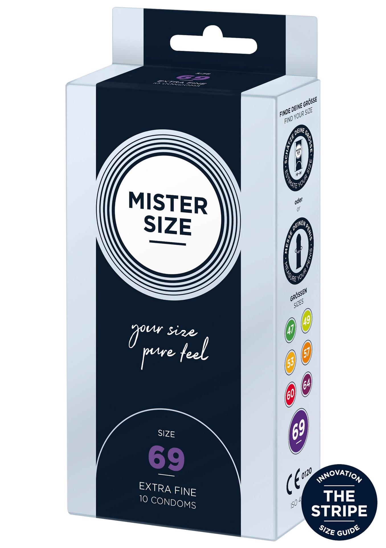 Prezerwatywy Mister Size 69 mm – cienkie 0,06 mm, 10 szt. — zdjęcie 2