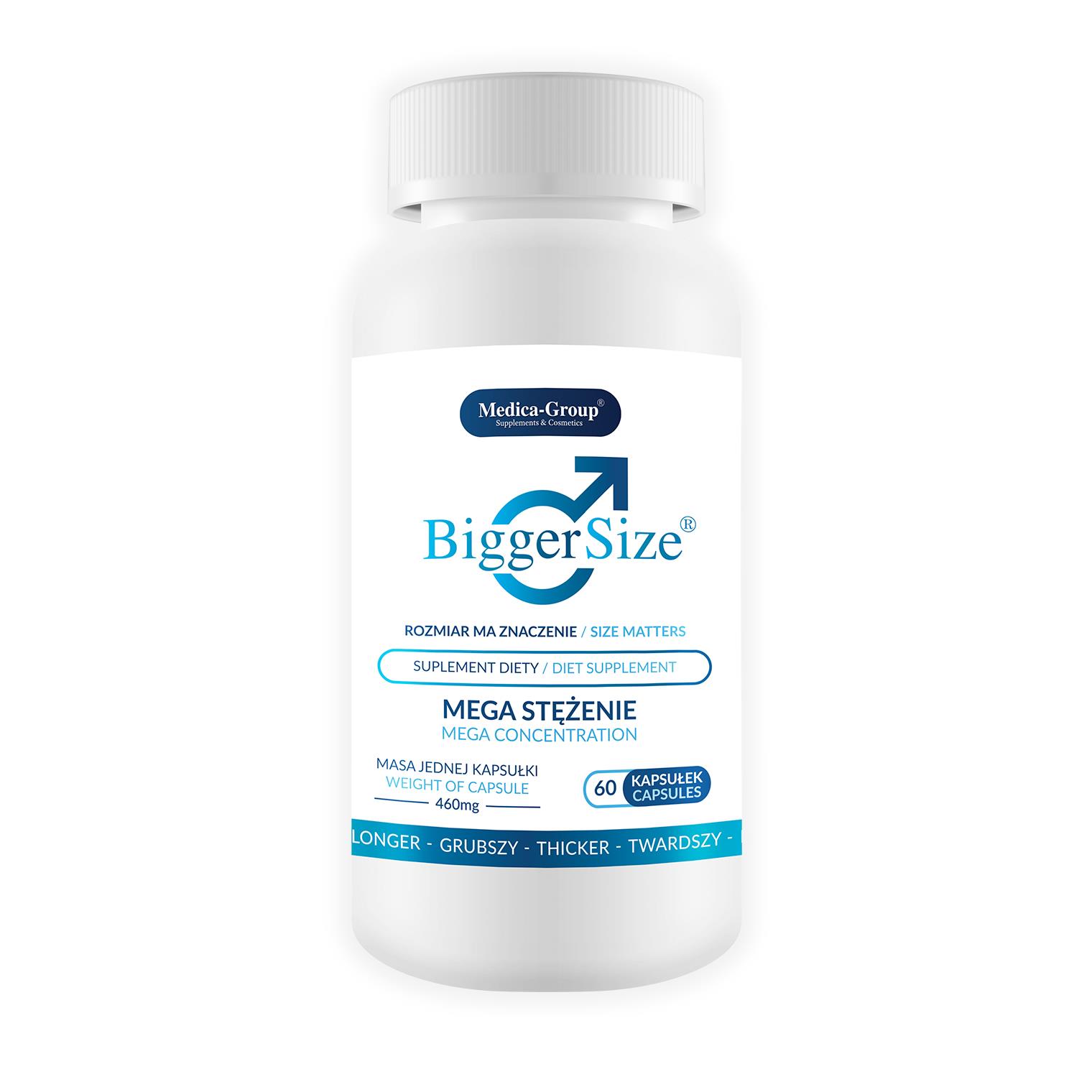Suplement diety BiggerSize - 60 kapsułek po 460 mg — zdjęcie 1
