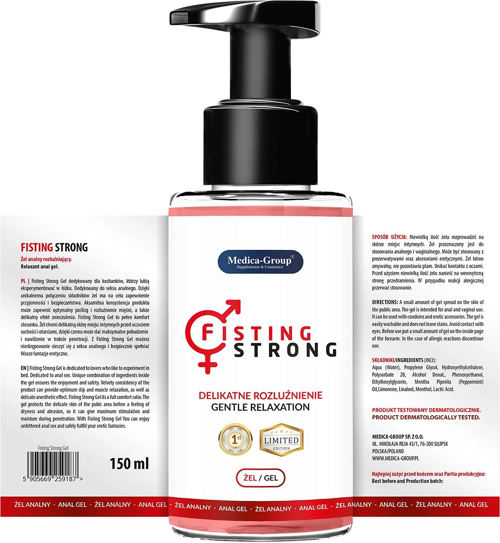 Żel analny Fisting Strong - delikatne rozluźnienie — zdjęcie 2