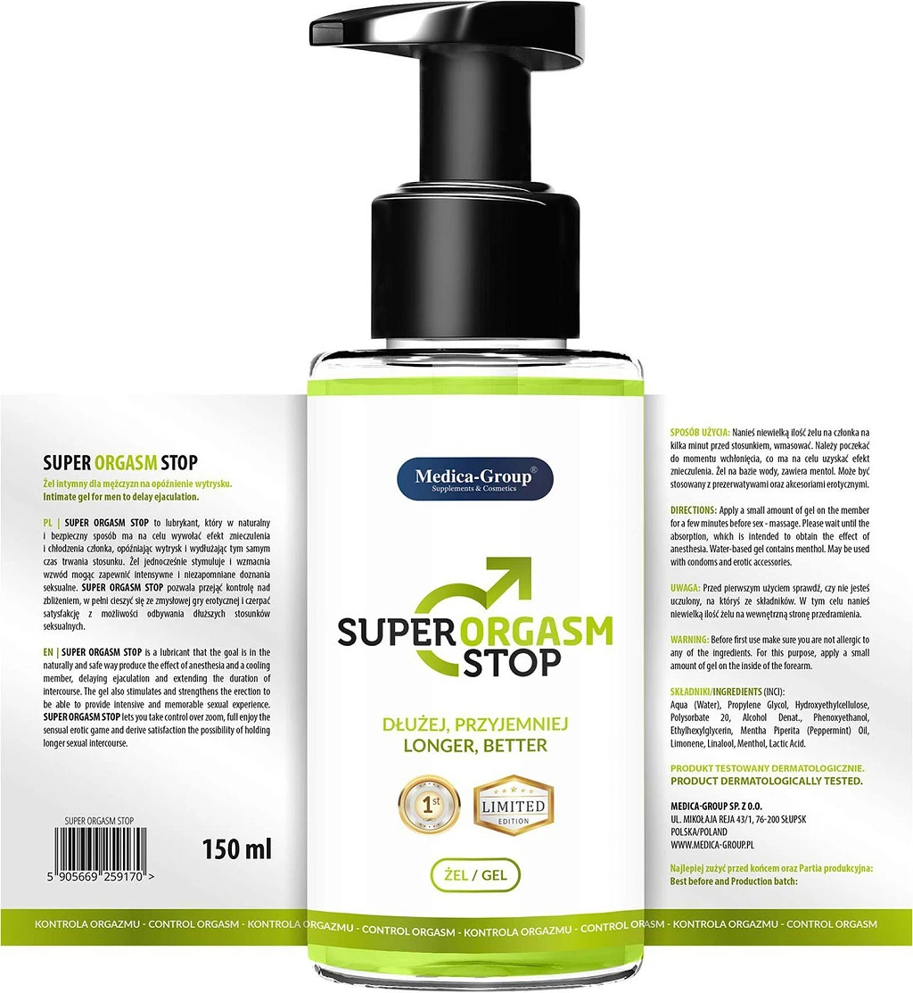 Żel na opóźnienie wytrysku Super Orgasm Stop — zdjęcie 2
