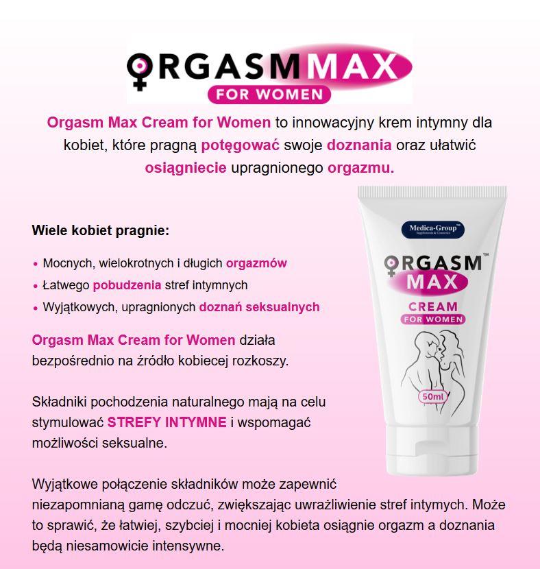 Krem intymny Orgasm Max - zwiększenie doznań — zdjęcie 2