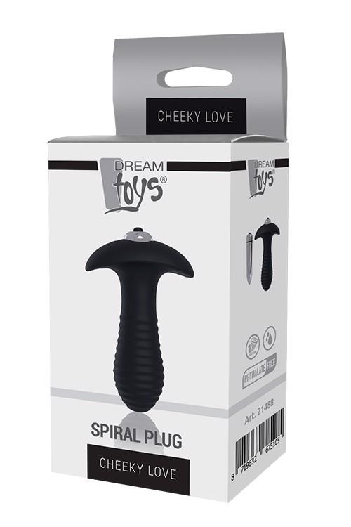 Plug analny wibrujący Spiral Plug – żebrowany, 3 cm średnicy — zdjęcie 5