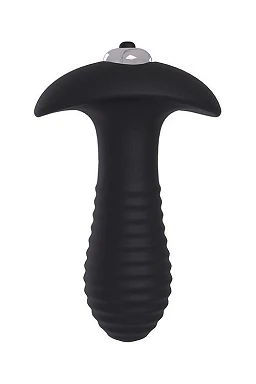 Plug analny wibrujący Spiral Plug – żebrowany, 3 cm średnicy