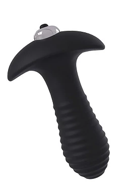 Plug analny wibrujący Spiral Plug – żebrowany, 3 cm średnicy — zdjęcie 2