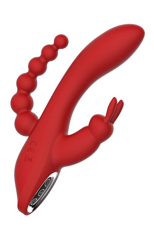 Wibrator króliczek Hera – czerwony, silikon, 21 cm — zdjęcie 2