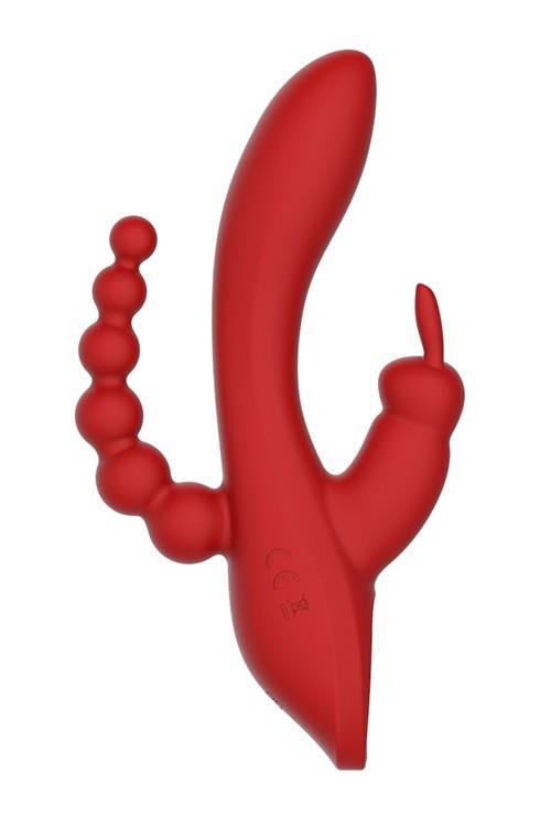 Wibrator króliczek Hera – czerwony, silikon, 21 cm — zdjęcie 3