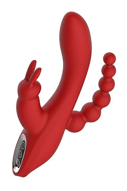 Wibrator króliczek Hera – czerwony, silikon, 21 cm — zdjęcie 4