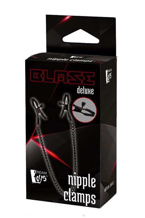 Zaciski na sutki Blaze Deluxe - regulowane, z łańcuszkiem 32 cm — zdjęcie 2