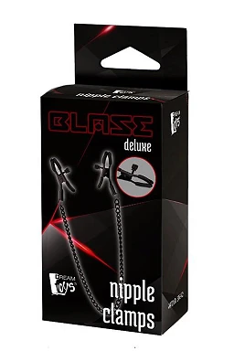 Zaciski na sutki Blaze Deluxe - regulowane, z łańcuszkiem 32 cm — zdjęcie 2