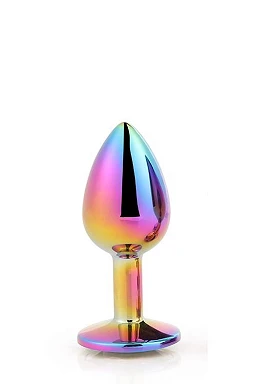 Korek analny Gleaming Love - metaliczny, mały — zdjęcie 3