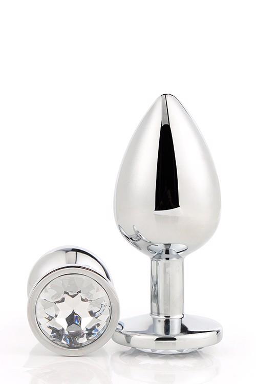 Korek analny Gleaming Love M - stalowy, średni — zdjęcie 1