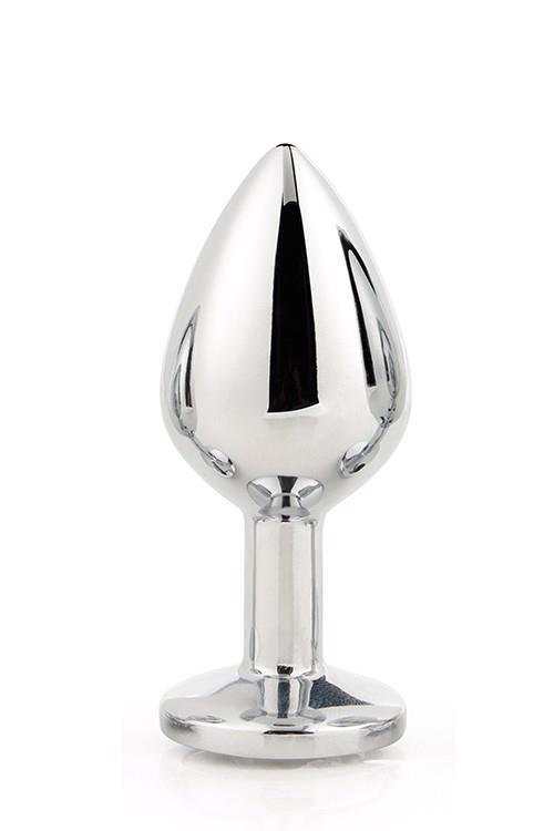 Korek analny Gleaming Love M - stalowy, średni — zdjęcie 3