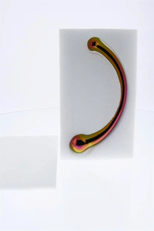 Szklana różdżka Glamour Glass 21 cm – podwójne kuliste końce — zdjęcie 5