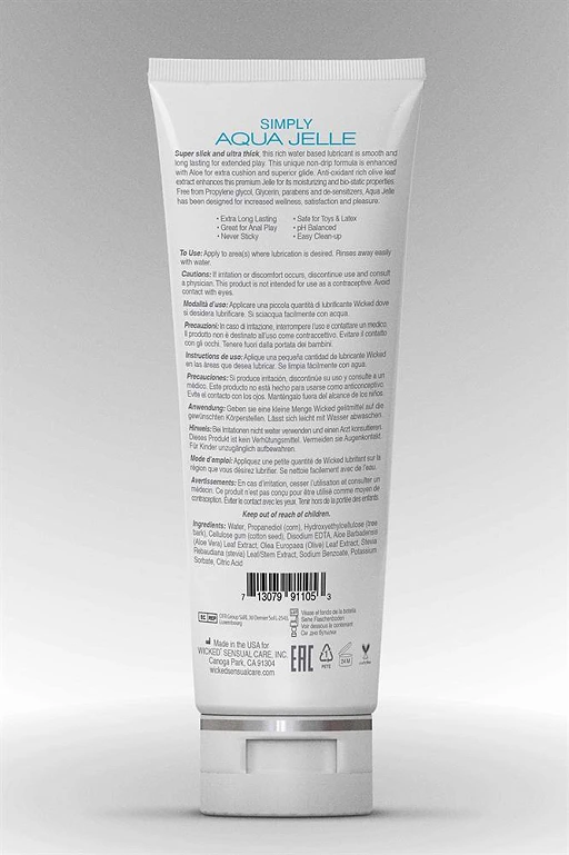Lubrykant wodny Simply Aqua Jelle – gęsty, bez gliceryny, 120 ml — zdjęcie 3
