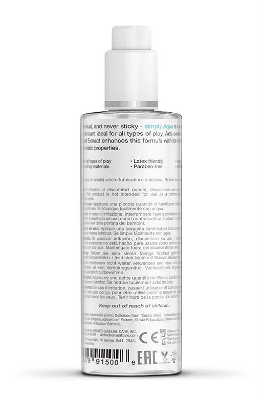 Lubrykant wodny Simply Aqua Special Edition – bez gliceryny, 120 ml — zdjęcie 2