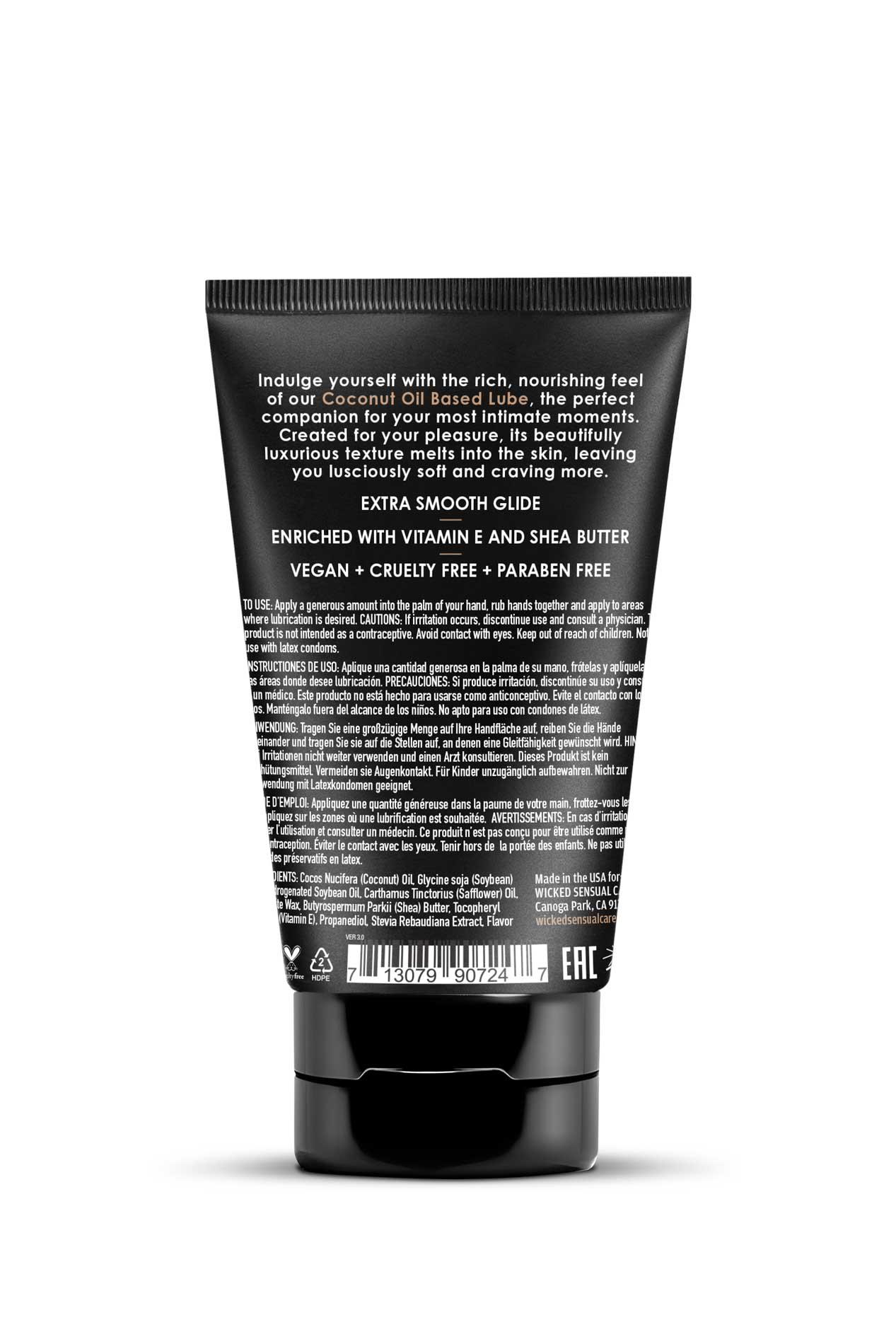 Lubrykant olejowy Coconut – kokos i wanilia, z masłem shea, 120 ml — zdjęcie 2