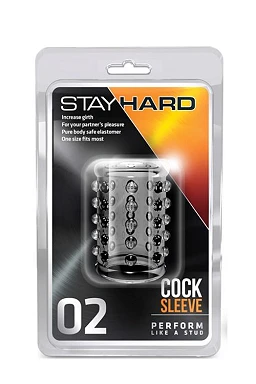 Nakładka na penisa Stay Hard 02 – przezroczysta, z wypustkami — zdjęcie 4