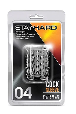 Nakładka Stay Hard 04 - TPE, przezroczysta, teksturowana
