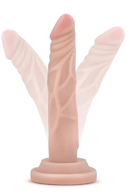 Dildo Dr. Skin 5 Inch Mini Cock – żyłkowane, z przyssawką — zdjęcie 3