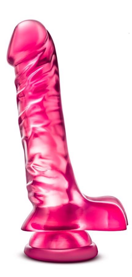 Dildo Basic 8 – różowe, PVC, przyssawka — zdjęcie 2