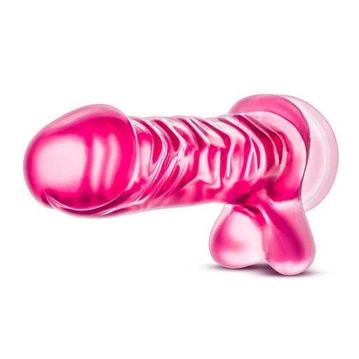 Dildo Basic 8 – różowe, PVC, przyssawka — zdjęcie 5