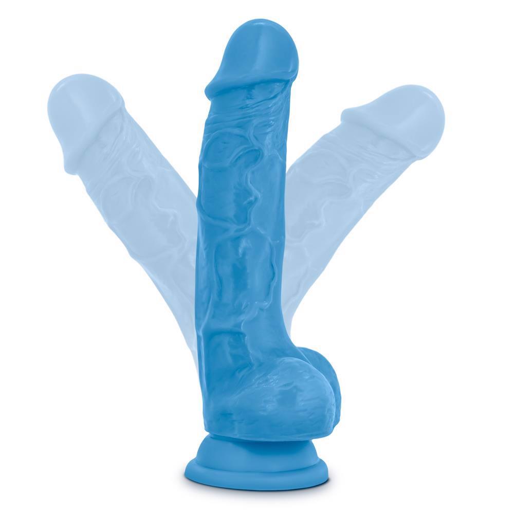 Dildo Neo 7.5 – dwuwarstwowe, z jądrami i przyssawką — zdjęcie 3