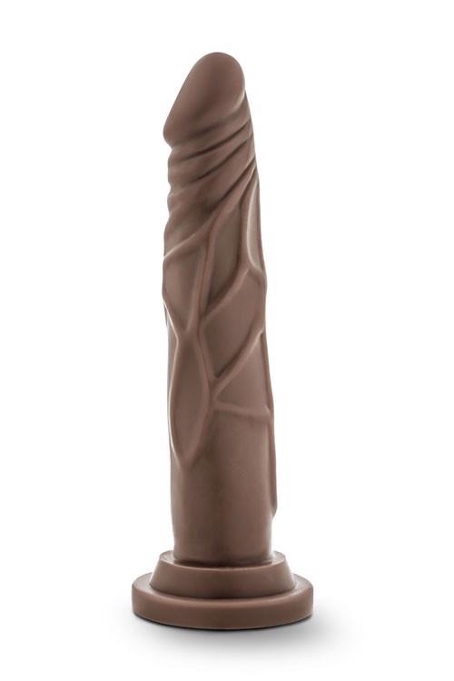 Dildo Dr. Skin Realistic Cock 7.5 – brązowe, z przyssawką — zdjęcie 2