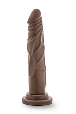Dildo Dr. Skin Realistic Cock 7.5 – brązowe, z przyssawką — zdjęcie 2