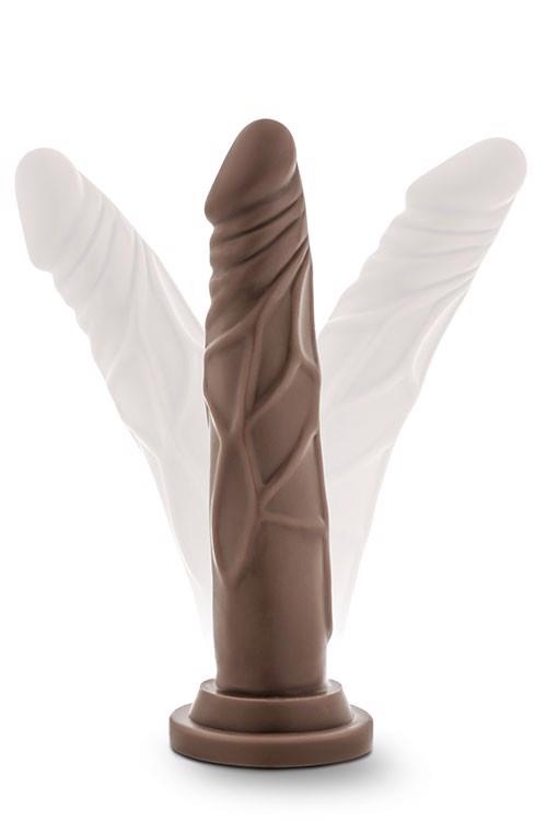 Dildo Dr. Skin Realistic Cock 7.5 – brązowe, z przyssawką — zdjęcie 3