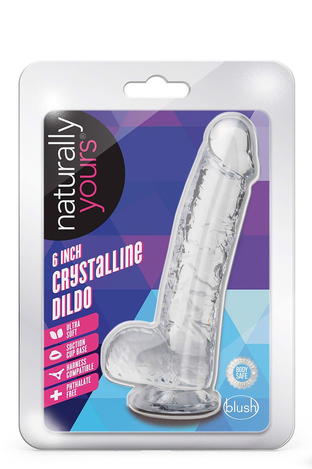 Dildo Naturally Yours 6" – TPE, przezroczyste, z przyssawką — zdjęcie 1