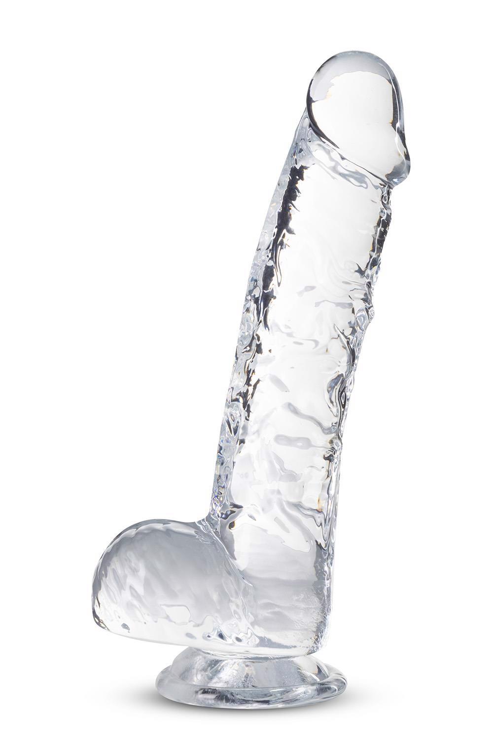 Dildo Naturally Yours 6" – TPE, przezroczyste, z przyssawką — zdjęcie 2